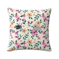 thumbnail image 1 of Bingfone Cute Flower Linen Throw Pillow Covers Cushion Case Pocket Button Vintage Farmhouse Pillowcase for Sofa Couch Bed 20"x20", 1 of 9