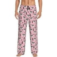 thumbnail image 1 of Bingfone Cute Fox Pink Tree Mens All Over Print Sleep Pajama Pants-X-Large, 1 of 5