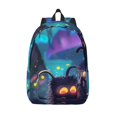 thumbnail image 1 of Bingfone Cute Fuzzy Fantasy Creatures Print Canvas College Laptop Backpack, Large Capacity Lightweight College Bookbag Casual Daypack, 1 of 5