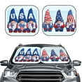 thumbnail image 1 of Bingfone Cute Gnomes In Usa1 Print 2-Piece Sun Shade Front Windshield - Foldable Car Front Window Sunshades For Most Sedans Suv Truck - Medium, 1 of 7