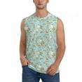 thumbnail image 1 of Bingfone Cute Honeybees Pattern Men's Tank Tops Workout Sleeveless Tee Shirts Running Beach Tanks for Men-3X-Large, 1 of 8