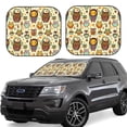 thumbnail image 1 of Bingfone Cute Owls Windshield Sun Shade 2-Piece Foldable Car Front Window Sunshade for Most Sedans SUV Truck - Small, 1 of 7
