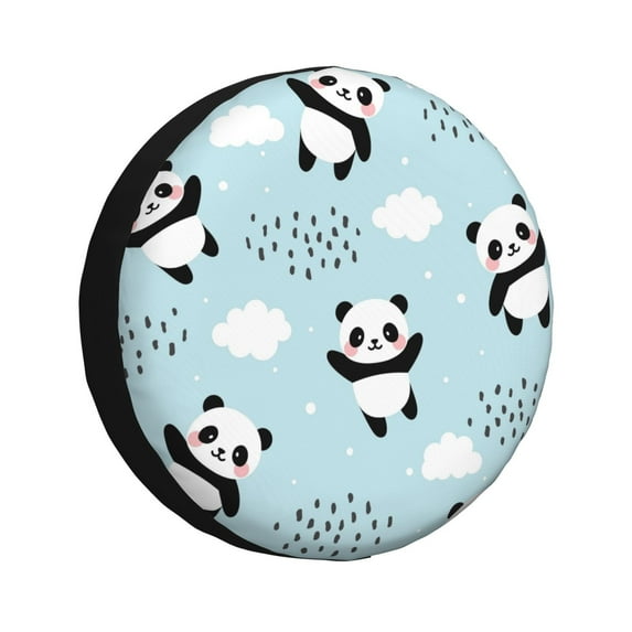 Bingfone Cute Panda Bear Spare Tire Cover Weatherproof Universal Wheel Protectors For Rv Camper Travel Trailer Suv Truck 16 Inch