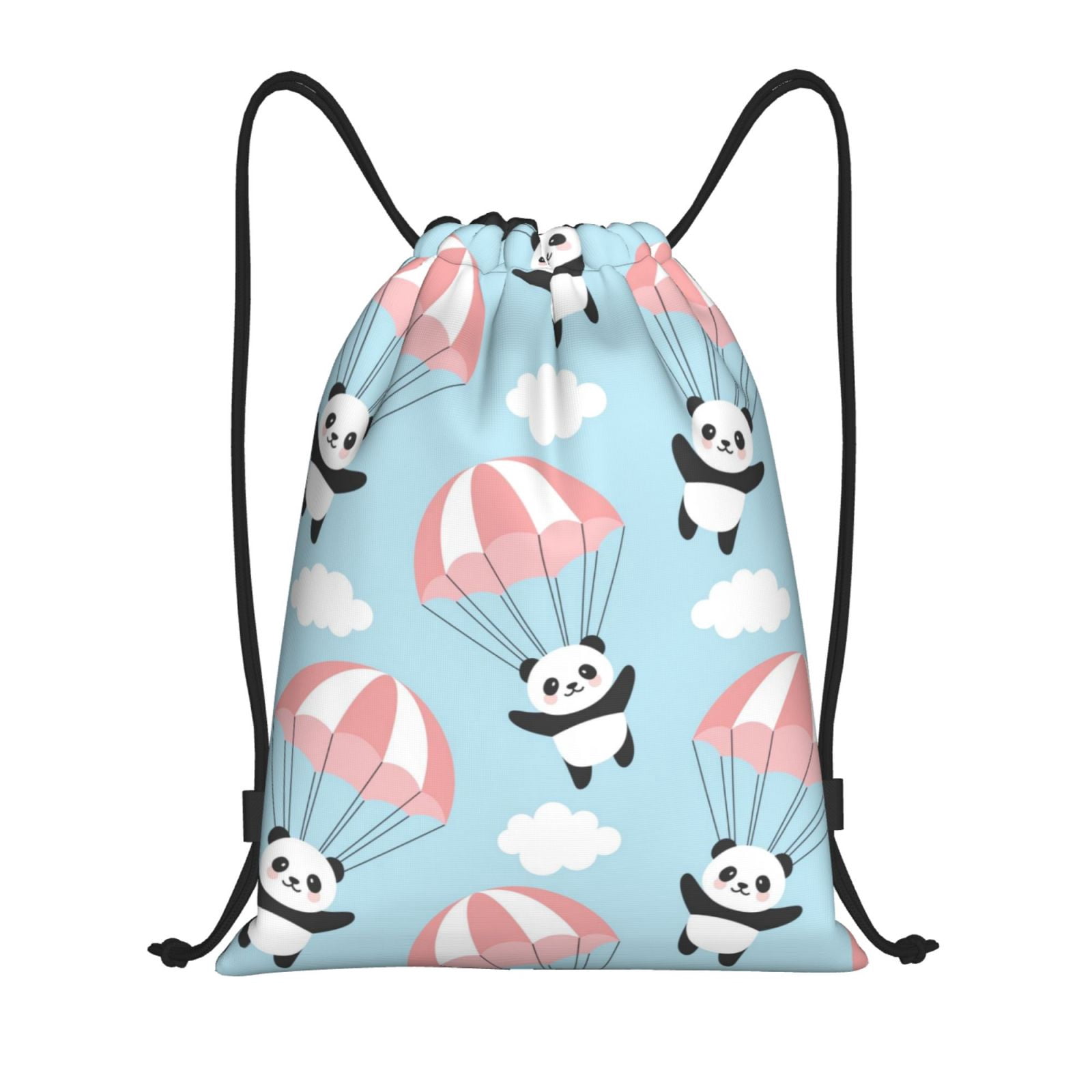 Drawstrigns Bingfone Cute Panda Flying In The Sky Drawstrings Backpacks Bags For ...