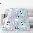 thumbnail image 1 of Bingfone Cute Panda Flying In The Sky Print Flannel Fleece Blanket Throw Blanket For Bed,Sofa,Couch,Travel,Camping(60"X50"), 1 of 9
