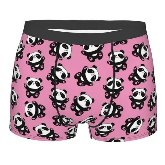 Bingfone Cute Panda Men's Underwear - Casual Stretch Boxer Briefs-Medium