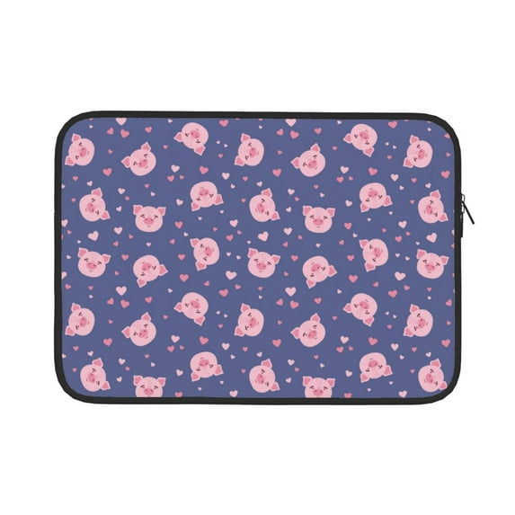 Bingfone Cute Pig Laptop Sleeve Case 13 inch , 360° Protective Computer Carrying Bag