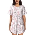 thumbnail image 1 of Bingfone Cute Piggy Ballerina Print Pajamas Sets for Women Soft Short-Sleeved Pjs with Lounge Shorts Two Piece Sleepwear, 1 of 5