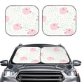 thumbnail image 1 of Bingfone Cute Pigs Windshield Sun Shade 2-Piece Foldable Car Front Window Sunshade For Most Sedans Suv Truck - Auto Sun Blocker Visor Protector Blocks Max Uv Rays - Large, 1 of 7