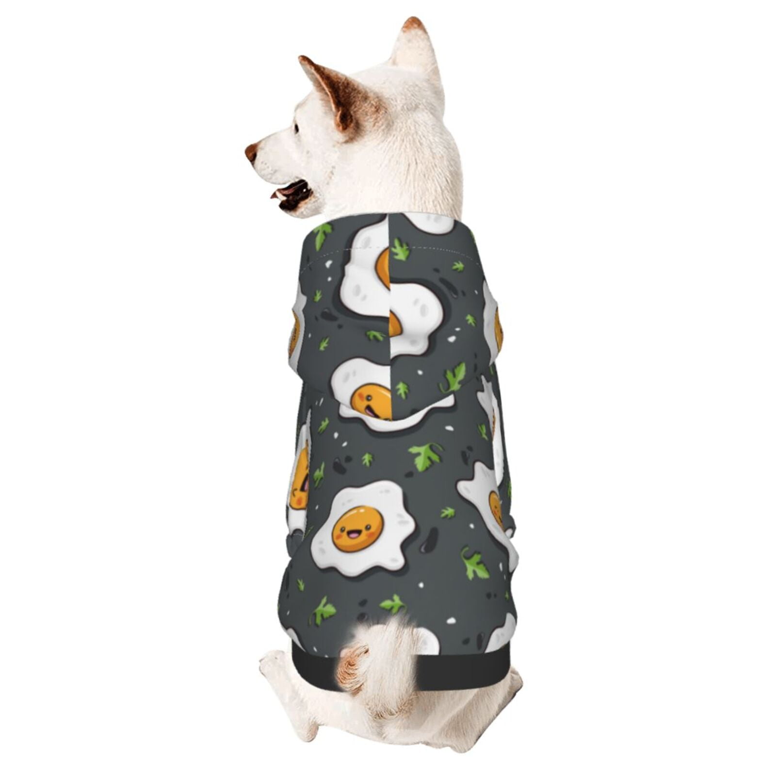 Bingfone Cute Poached Eggs Dog Clothes Hoodie, Pet Winter Coat,Puppy