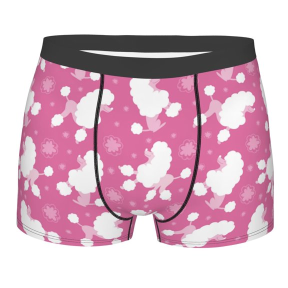 Bingfone Cute Poodle Dog Men's Underwear - Casual Stretch Boxer Briefs-Large