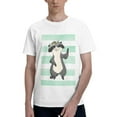 thumbnail image 1 of Bingfone Cute Raccoon Men'S Loose Fit Short-Sleeve Pocket T-Shirt, 1 of 7