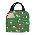 thumbnail image 1 of Bingfone Cute Santa And Ho Ho Ho Print Lunch Bag Insulated Lunch Box, Small Leakproof Cooler Food Lunch Containers Reusable High Capacity Lunch Tote Bags for Work, Travel, Outdoor, 1 of 5