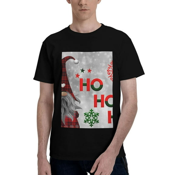 Bingfone Cute Santa Men'S Loose Fit Short-Sleeve Pocket T-Shirt