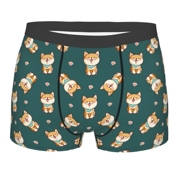 Bingfone Cute Shiba Men's Underwear - Casual Stretch Boxer Briefs-XX-Large