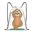 thumbnail image 1 of Bingfone Cute Sloth In Yoga Pose Tree Drawstrings Backpacks Bags For Men Women Gym Drawstrings Bag, 1 of 9