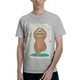 thumbnail image 1 of Bingfone Cute Sloth In Yoga Pose Tree Men'S Loose Fit Short-Sleeve Pocket T-Shirt, 1 of 7