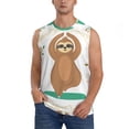 thumbnail image 1 of Bingfone Cute Sloth In Yoga Pose Tree Pattern Men's Tank Tops Workout Sleeveless Tee Shirts Running Beach Tanks for Men-Large, 1 of 8