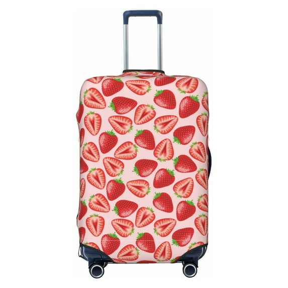 Bingfone Cute Strawberry Luggage Cover Washable Suitcase Cover Protector Anti-scratch Suitcase cover Fits 18-32 Inch Luggage