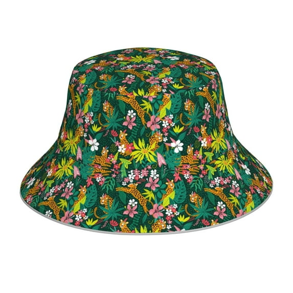 Bingfone Cute Tribal Leopards Bucket Hat for Men Women,Packable Reversible Printed Sun Hats,Fisherman Outdoor Travel Hiking Beach Caps