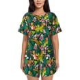 thumbnail image 1 of Bingfone Cute Tribal Leopards Print Pajamas Sets for Women Soft Short-Sleeved Pjs with Lounge Shorts Two Piece Sleepwear, 1 of 8