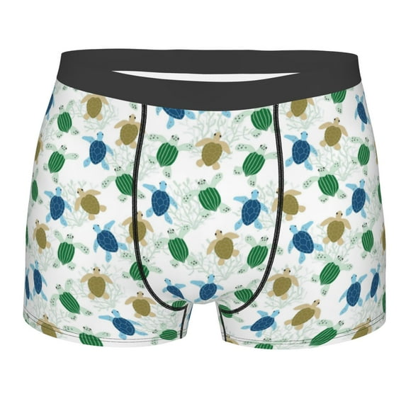 Bingfone Cute Turtle Men's Underwear - Casual Stretch Boxer Briefs-XX-Large