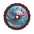 Bingfone Cute Underwater Axolotl Christmas Tree Skirt Mat Christmas
