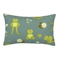 thumbnail image 1 of Bingfone Cute Yoga Frogs Standard Size Pillowcase, Long Staple Pure Cotton Envelope Closure Pillow Cover,20"X30", 1 of 9