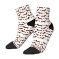 thumbnail image 1 of Bingfone Dachshund Dog Puppy Design Patterned Men's Women's Casual Cotton Socks, 1 of 5