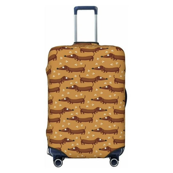 Bingfone Dachshund Dog Puppy Luggage Cover Washable Suitcase Cover Protector Anti-scratch Suitcase cover Fits 18-32 Inch Luggage