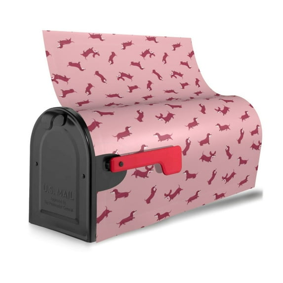 Bingfone Dachshund Dog Puppy Magnetic Mailbox Cover Standard Size for Garden Yard Outdoor Decorations-21x18 in