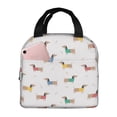 thumbnail image 1 of Bingfone Dachshund Dog Puppy Print Lunch Bag Insulated Lunch Box, Small Leakproof Cooler Food Lunch Containers Reusable High Capacity Lunch Tote Bags for Work, Travel, Outdoor, 1 of 5
