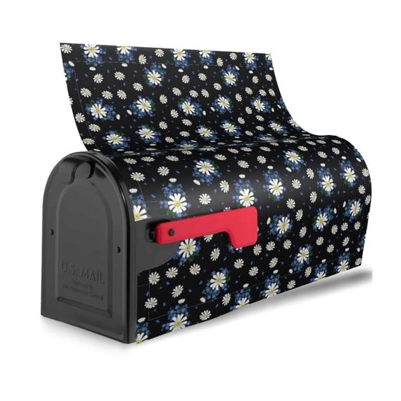 Bingfone Daisies Flowers Magnetic Mailbox Cover Standard Size for Garden Yard Outdoor Decorations-25.5x21 in