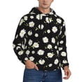 thumbnail image 1 of Bingfone Daisies Flowers Men's Drawstring Hoodie Long Sleeve Pocket Sweatshirts-XX-Large, 1 of 6