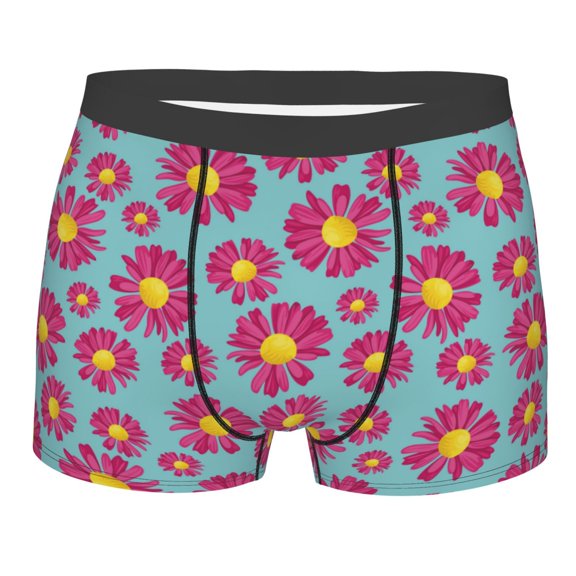 Bingfone Daisies Flowers Men's Underwear - Casual Stretch Boxer Briefs-Large