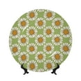 thumbnail image 1 of Bingfone Daisies Flowers Print Bone China Dinner Decorative Plates,Handmade Ceramic Dinner Plate with Stand for Home Club-10in, 1 of 6
