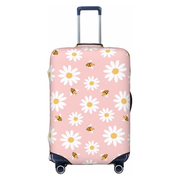 Bingfone Daisy And Bee Luggage Cover Washable Suitcase Cover Protector Anti-scratch Suitcase cover Fits 18-32 Inch Luggage