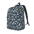 thumbnail image 1 of Bingfone Daisy Floral B Print Canvas College Laptop Backpack, Large Capacity Lightweight College Bookbag Casual Daypack-Medium, 1 of 5