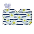 thumbnail image 1 of Bingfone Daisy Striped Nautical Car Windshield Sun Shade Protector Keep Your Vehicle Cool Sun Shield Visor Cover Foldable For Car Truck Suv-Small, 1 of 9