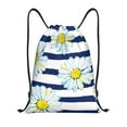 thumbnail image 1 of Bingfone Daisy Striped Nautical Drawstrings Backpacks Bags For Men Women Gym Drawstrings Bag, 1 of 9