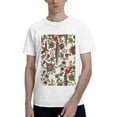 thumbnail image 1 of Bingfone Dark Enchanted Flowers And Birds Men'S Loose Fit Short-Sleeve Pocket T-Shirt, 1 of 7