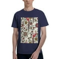 thumbnail image 1 of Bingfone Dark Enchanted Flowers And Birds Men'S Loose Fit Short-Sleeve Pocket T-Shirt, 1 of 7