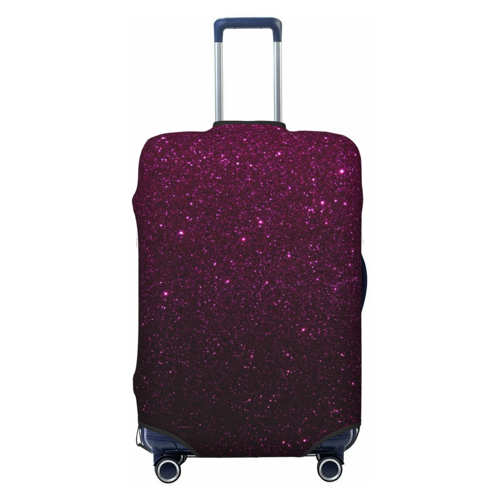 Gold Glitter Floral Pattern Print Luggage Cover Protector