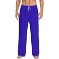 thumbnail image 1 of Bingfone Darkblue Mens All Over Print Sleep Pajama Pants-Large, 1 of 9