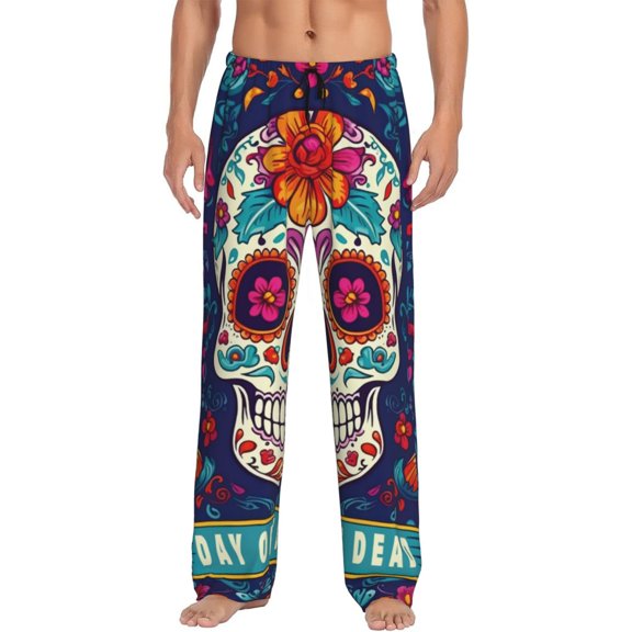 Bingfone Dead Day Party Mens All Over Print Sleep Pajama Pants-Small