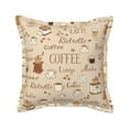 thumbnail image 1 of Bingfone Decorative Pillow Covers 16"X16" Coffee Time Couch Pillow Cases Modern Farmhouse Covers For Couch Sofa Bed, 1 of 9