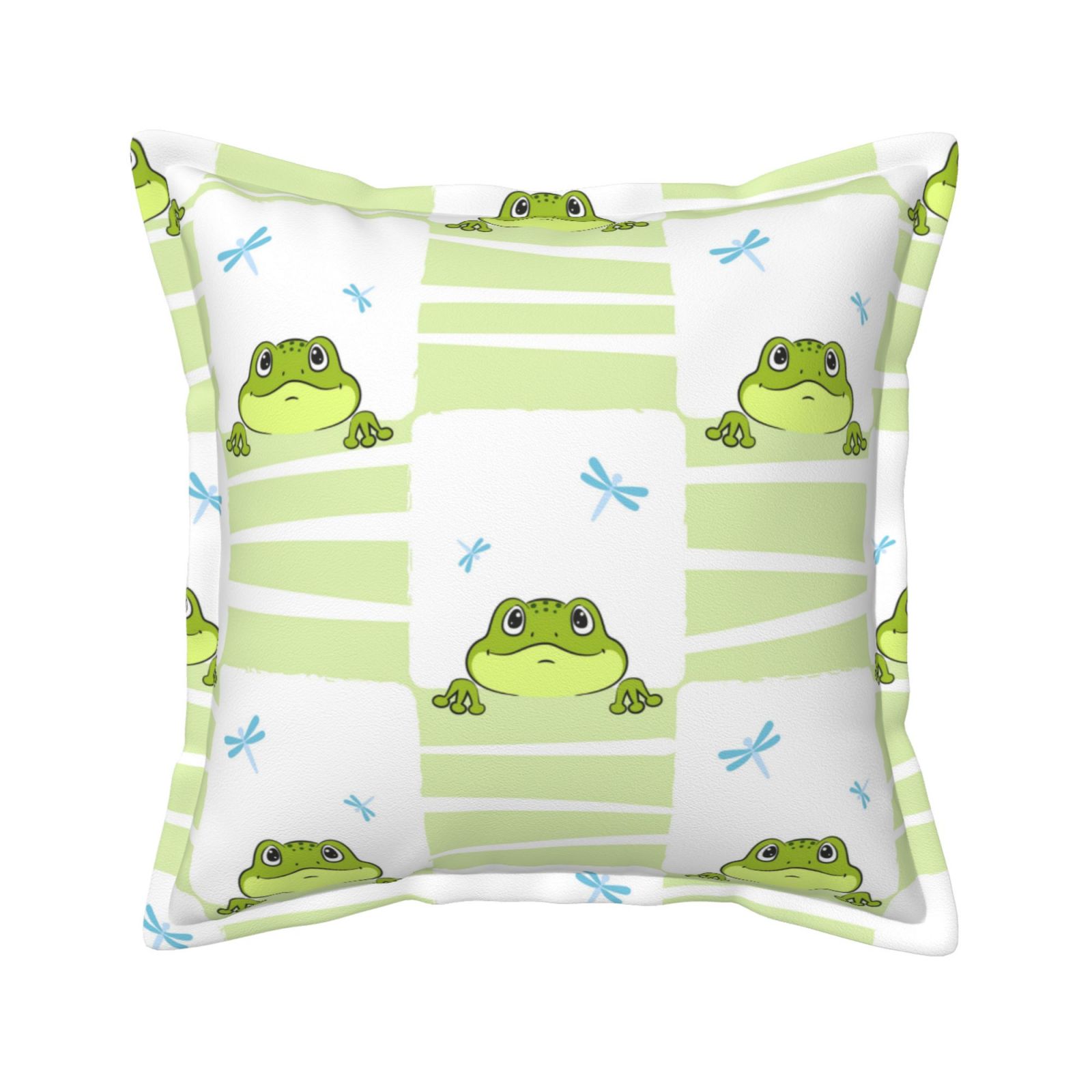Bingfone Decorative Pillow Covers 16"X16" Frogs And Dragonflies Couch