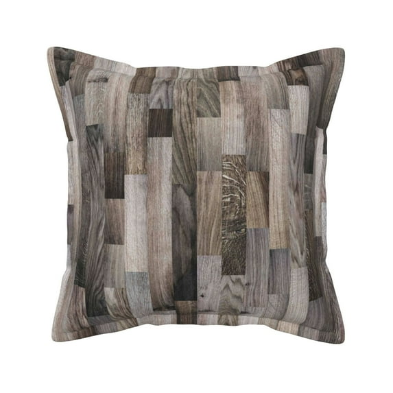 Bingfone Decorative Pillow Covers 16"X16" Wooden Texture Couch Pillow Cases Modern Farmhouse Covers For Couch Sofa Bed