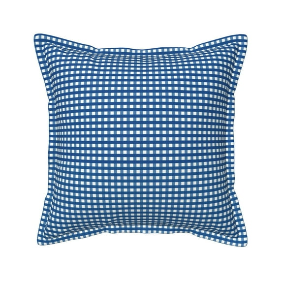 Bingfone Decorative Pillow Covers 18"X18" Blue Gingham Couch Pillow Cases Modern Farmhouse Covers For Couch Sofa Bed