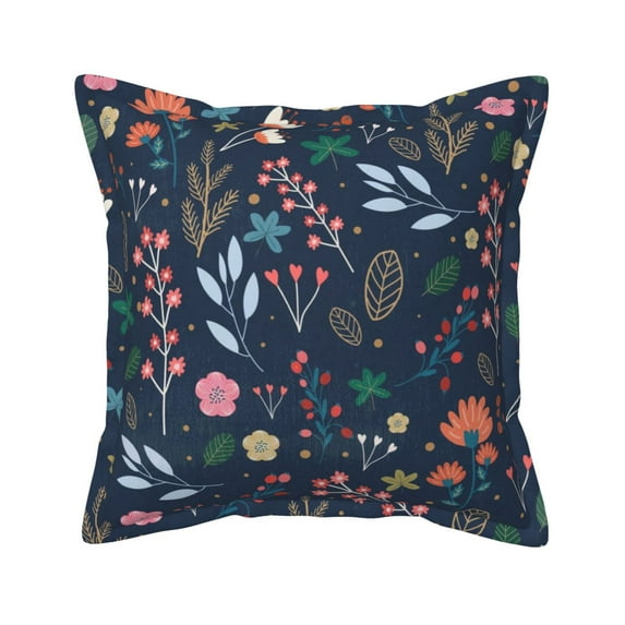 Bingfone Decorative Pillow Covers 18"X18" Colorful Flowers Couch Pillow Cases Modern Farmhouse Covers For Couch Sofa Bed